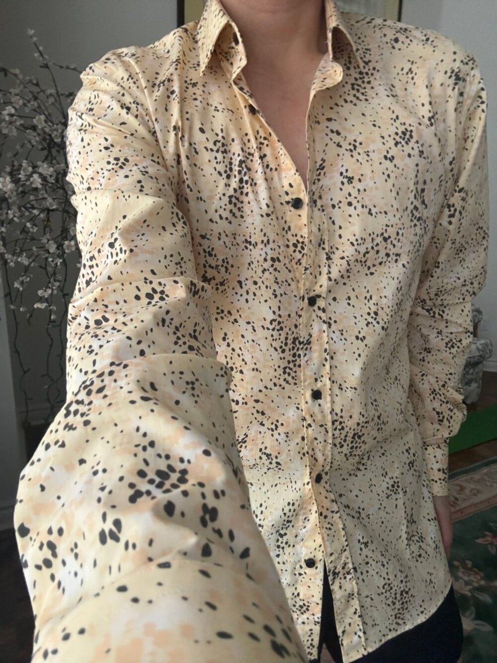 HUGO BOSS Red Label Extra Slim Fit Leopard Print Shirt S